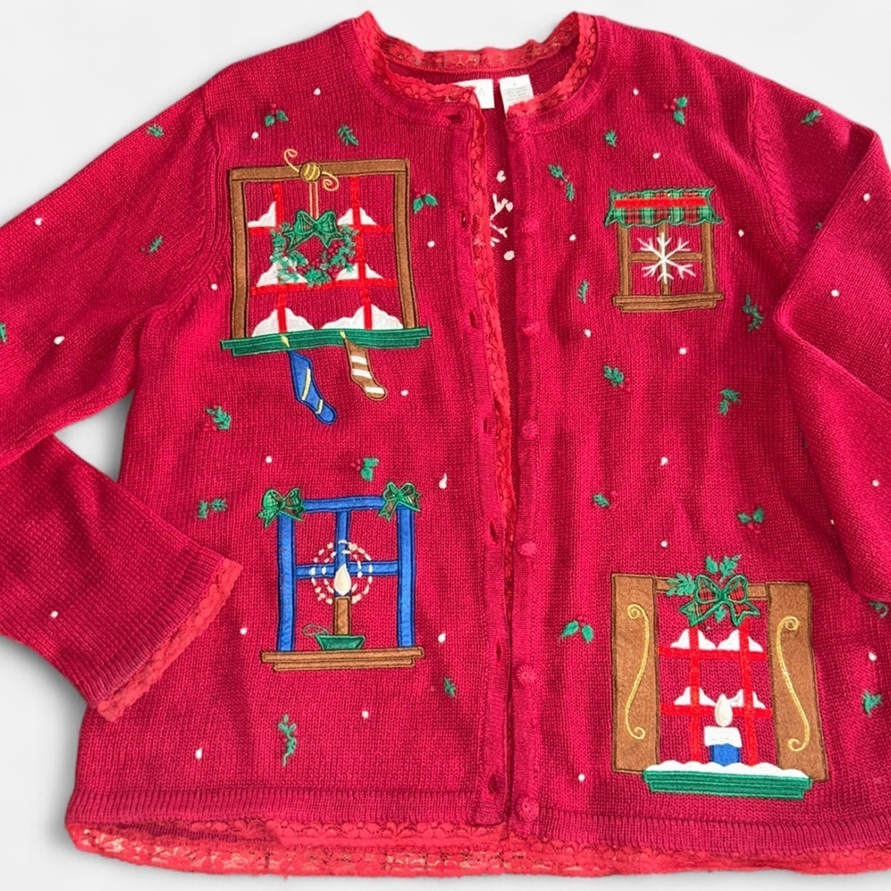 Erika Vibrant Red Holiday Sweater